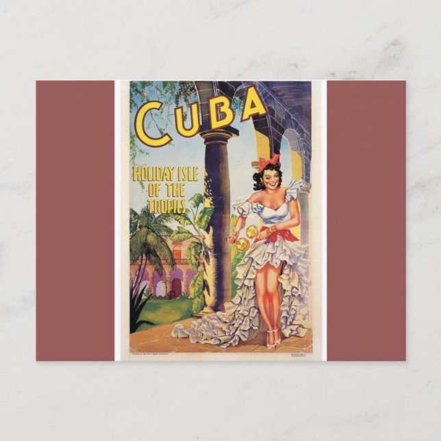 Postal Viajes tropicales de la Comisión de Turismo de Cub (Anverso)