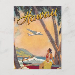 Postal Viajes Vintage a Hawaii