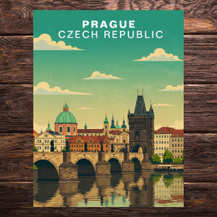 Postal Viajes vintage a Praga República Checa Europa