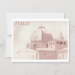 Postal Viajes vintage de los tejados de Florencia