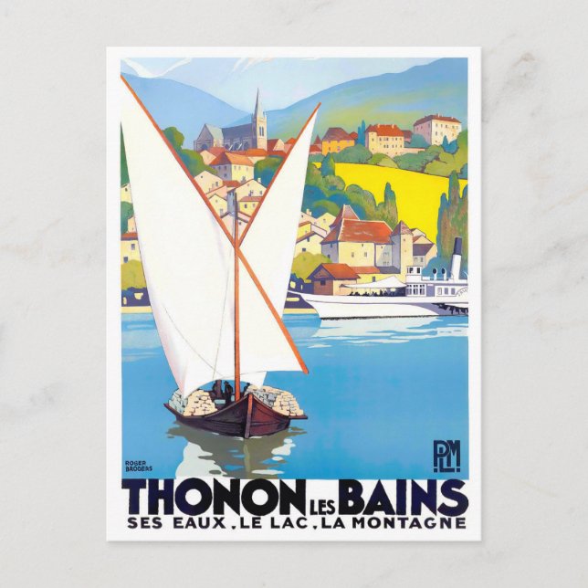 Postal Viajes vintage de Thonon Les Bains France (Anverso)