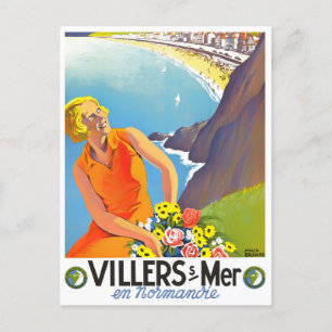 Postal Viajes vintage de Villers France
