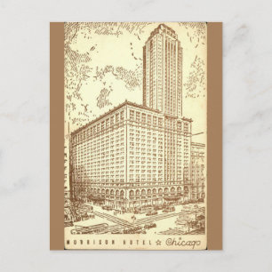 Postal Viajes vintage del Morrison Hotel Chicago