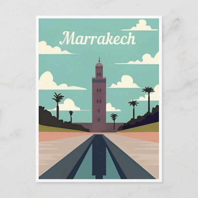 Postal Viajes Vintage Marruecos turismo maroc Marrakech (Anverso)