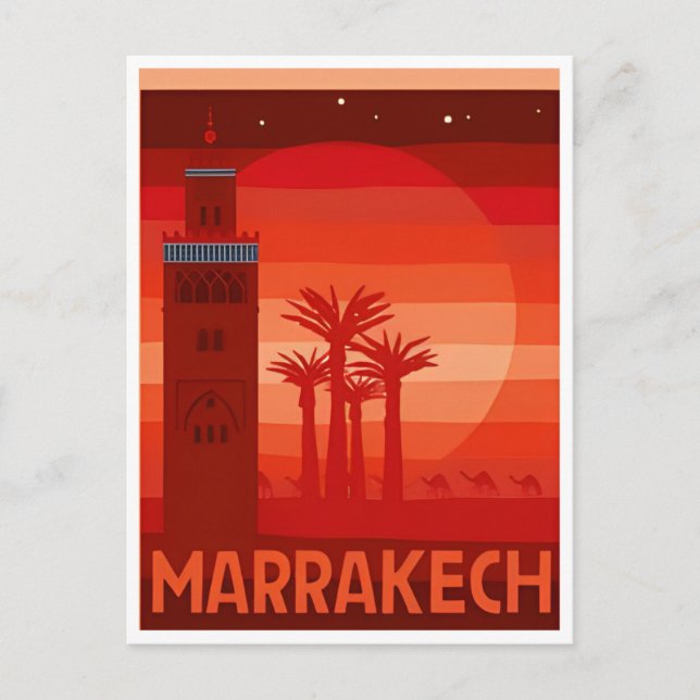 Postal Viajes Vintage Marruecos turismo maroc Marrakech (Anverso)