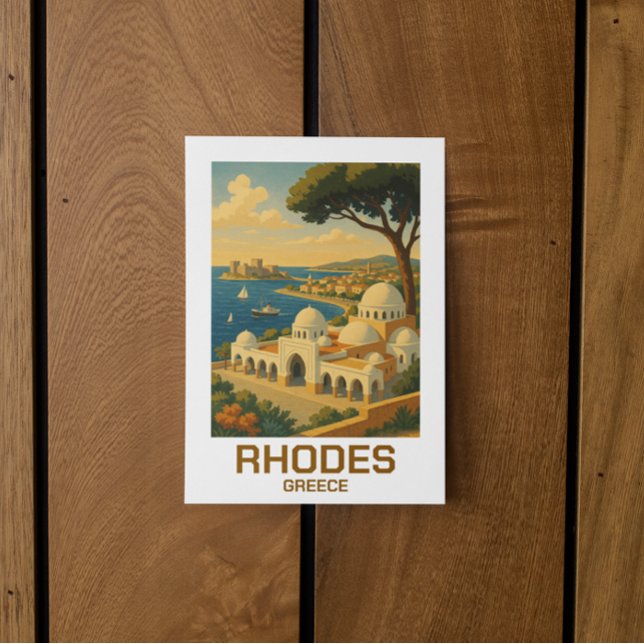 Postal Viajes Vintage Rodas Grecia (Rhodes Greece Postcard)