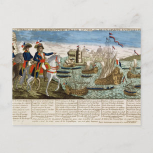 Postal Viajes y explosiones del General Bonaparte 1798