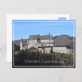 Postal Vianden Castle Winter View, Luxemburgo
