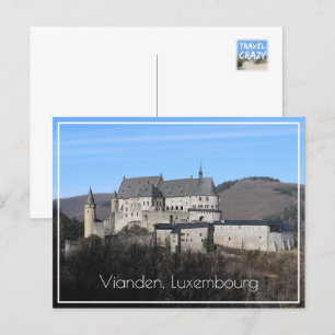 Postal Vianden Castle Winter View, Luxemburgo