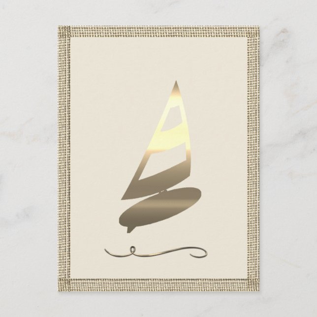 Postal Vibe de temporada de vacaciones de oro (Anverso)