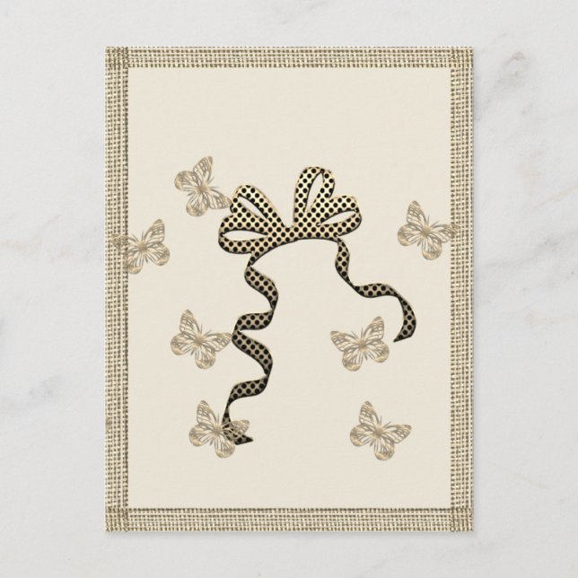 Postal Vibe de temporada de vacaciones de oro (Anverso)