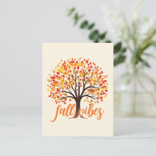 Postal Vibes de caída - Árbol de caída cómodo