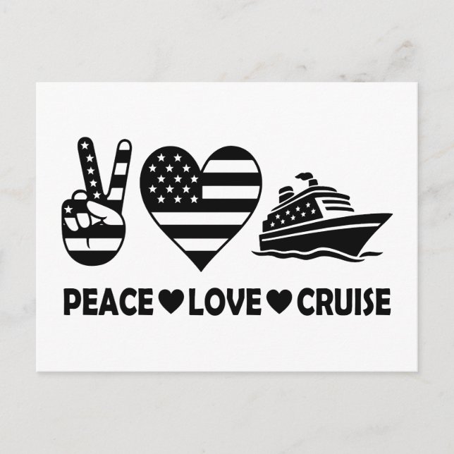 Postal Vibes de vacaciones de Peace Love Cruise USA (Anverso)