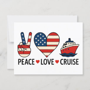 Postal Vibes de vacaciones de Peace Love Cruise USA