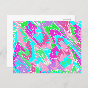 Postal Vibes de verano calientes Resumen arte