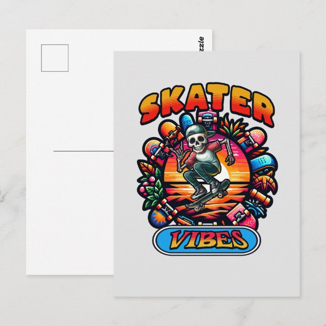 POSTAL ¡VIBOS DE PATINADOR! (Anverso / Reverso)