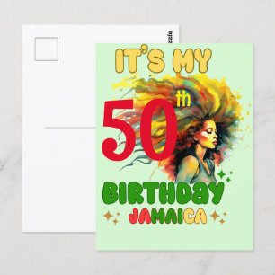 Postal Vibraciones de Isla Jamaica Cumpleaños Chicas Grup