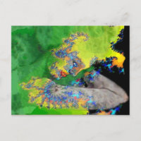 VIBRACIONES DE MATERIA, MUJER FRACTAL EN AMARILLO 