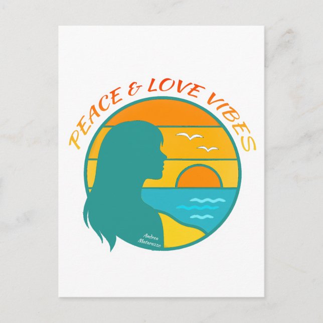 Postal Vibraciones de Paz y Amor (Anverso)