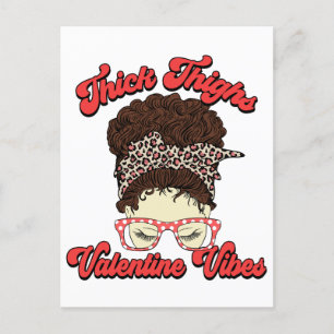 Postal Vibraciones de San Valentín de muslos gruesos