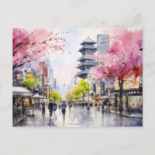 Postal Vibraciones de Tokio - Impresión de arte de paisaj