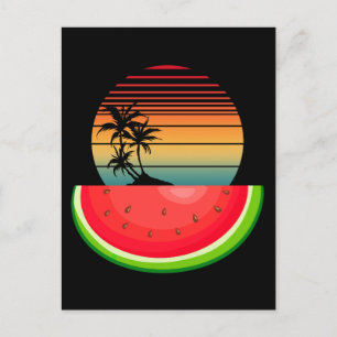 Postal Vibraciones de Verano Atardecer Sandía 