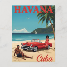 Postal Vibraciones Retro de la Playa de La Habana