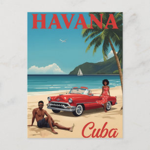 Postal Vibraciones Retro de la Playa de La Habana