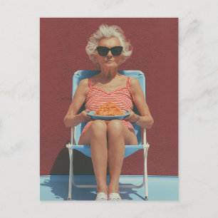 Postal Vibraciones Retro de Verano – Retrato de Mujer May