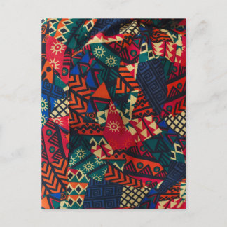 Postal Vibrant African Geometric Tribal Abstract Pattern