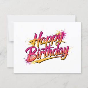 Postal Vibrant and Colorful Greeting Card Design