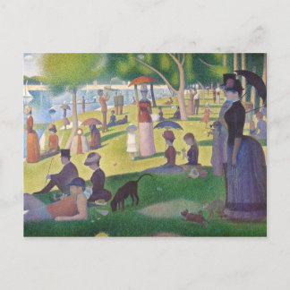 Postal Vibrant Georges Seurat Bella Artes del domingo por