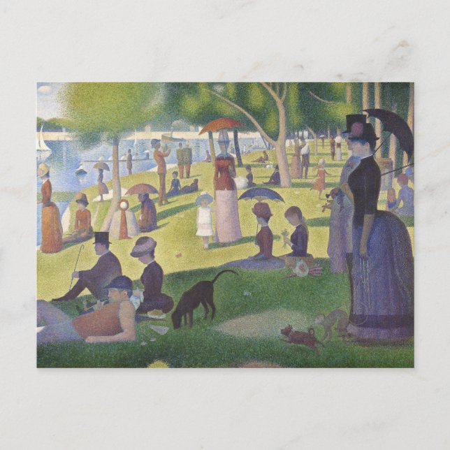 Postal Vibrant Georges Seurat Bella Artes del domingo por (Anverso)