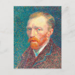 Postal Vibrante autorretrato de Vincent van Gogh<br><div class="desc">Las mejores pinturas de la historia, restauradas digitalmente, iluminadas y coloreadas por hoy. Uno de los autorretratos más famosos de Vincent Van Gogh, esta pintura al óleo de 1887 a bordo fue creada mientras el artista vivía en Francia. "Prefiero pintar los ojos de la gente a las catedrales", escribió una...</div>