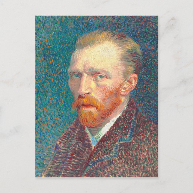 Postal Vibrante autorretrato de Vincent van Gogh (Anverso)