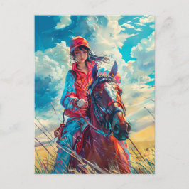 Postal Vibrante aventura animada en la naturaleza