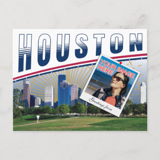 Postal Vibrante Collage de fotos de Houston Texas