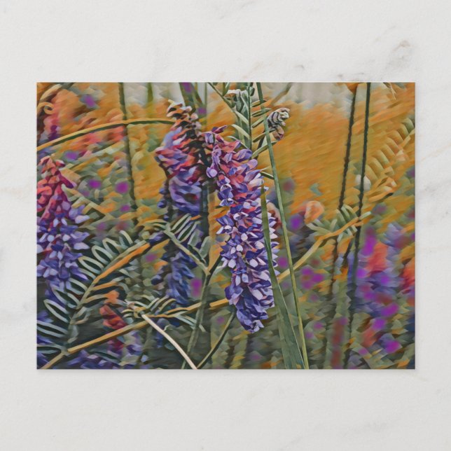 Postal Vibrante de Lupine Ártico (Anverso)