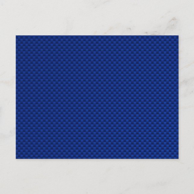 Postal Vibrante fibra de carbono azul como fondo de impre (Anverso)