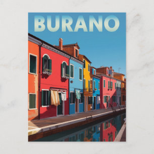 Postal Vibrante isla de Burano Italia