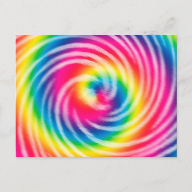 Postal vibrante Swirling Tie Dye (Anverso)