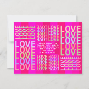Postal Vibrante y cálido personalizado para siempre "AMOR