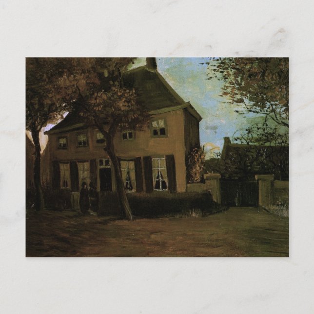 Postal Vicaría en Nuenen (F182) Van Gogh Arte fino (Anverso)