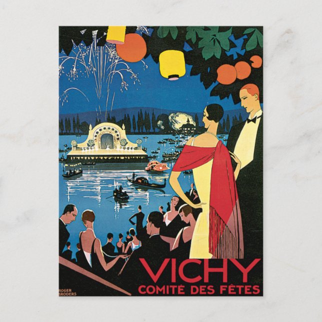 Postal Vichy France Comite Des Fetes Art 1926 (Anverso)