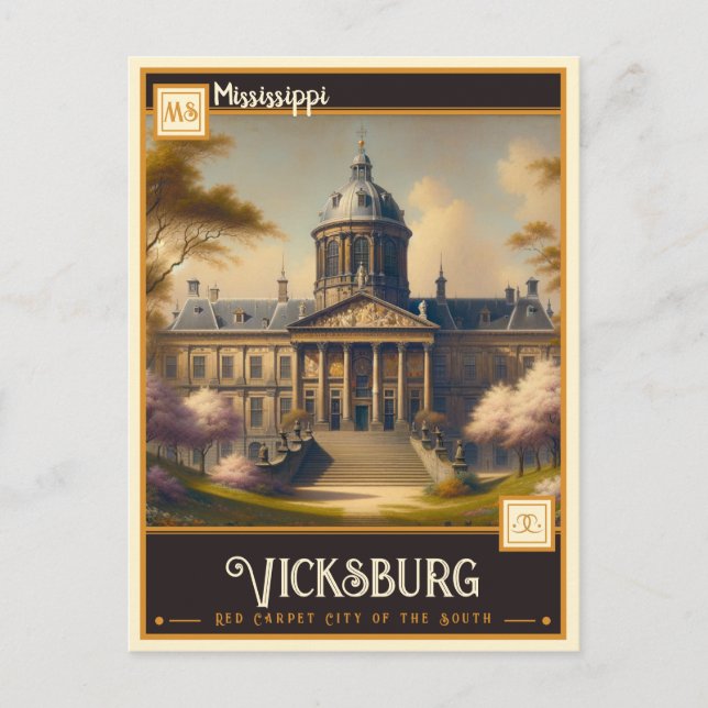 Postal Vicksburg, Misisipi  | Antiguo (Anverso)