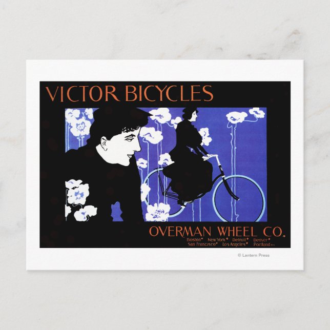 Postal Victor Bicycles Overman Wheel Promo Poster (Anverso)