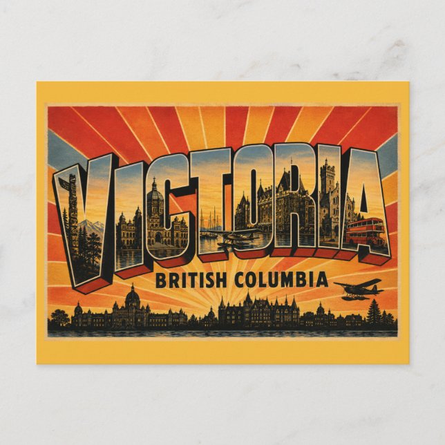 Postal Victoria BC Ciudad Capital (Anverso)