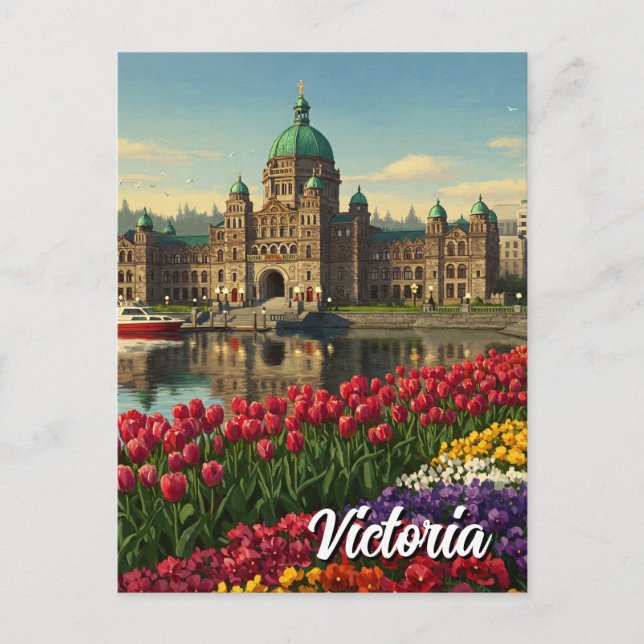 Postal Victoria British Columbia Canada Travel (Anverso)
