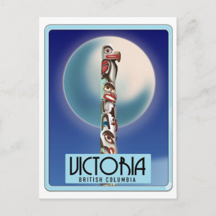Postal Victoria British Columbia Totem Pole.