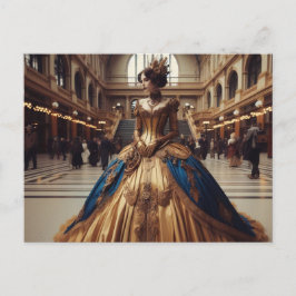 Postal Victoria de la princesa de oro Steampunk